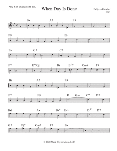 When Day Is Done (arr. Mark W. Huxhold)