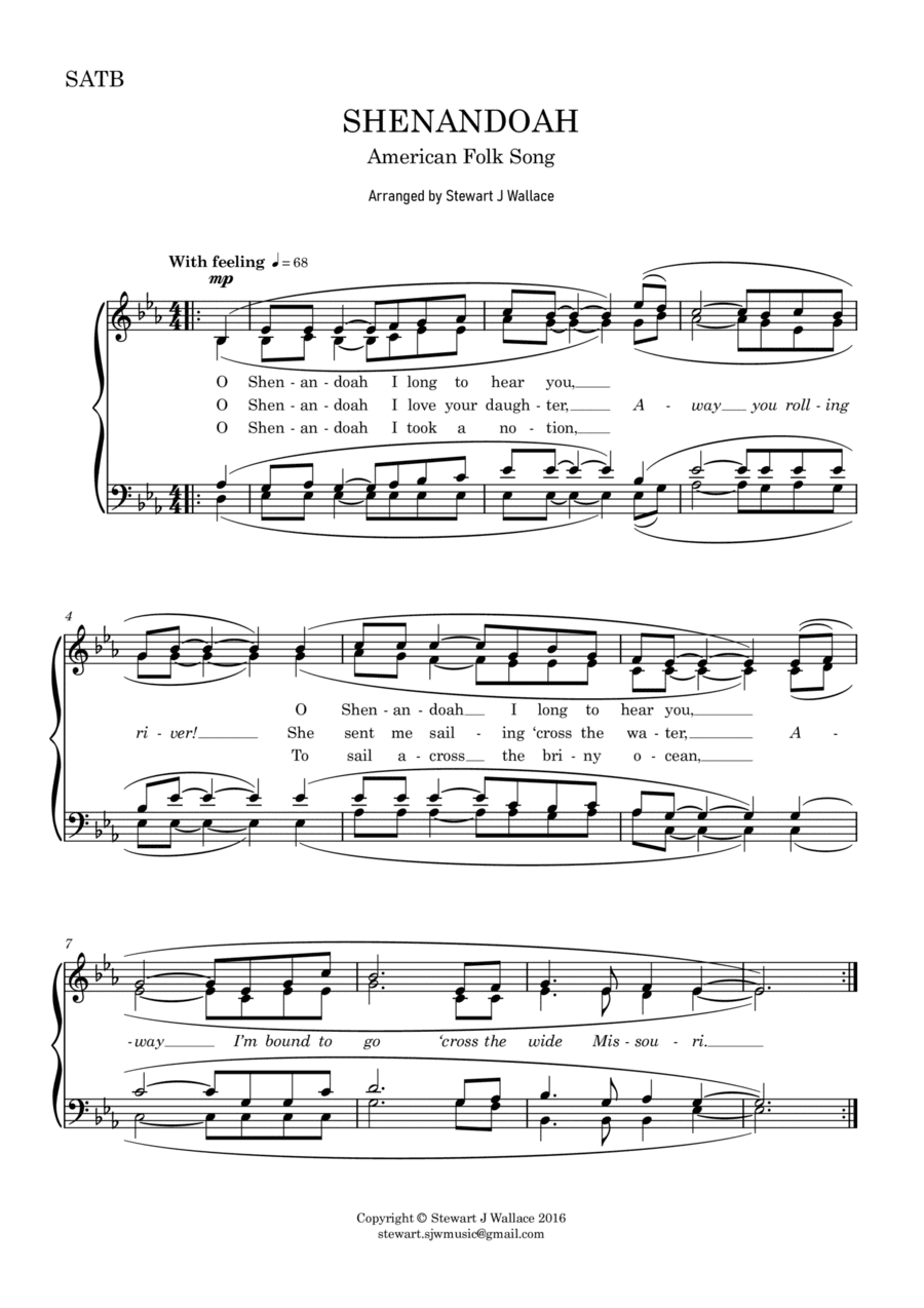 Shenandoah (arr. Stewart J Wallace)