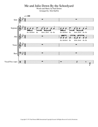 Me And Julio Down By The Schoolyard (arr. Don Staffin)