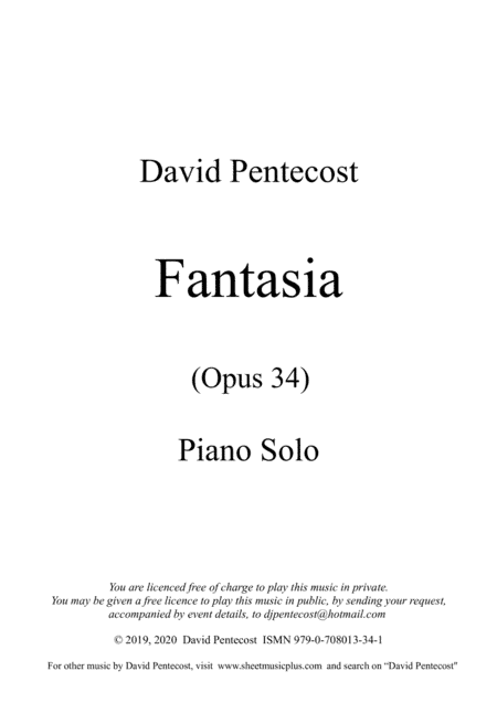 Fantasia, Opus 34