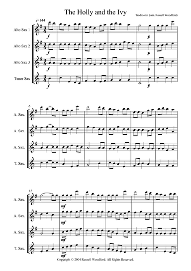 The Holly and the Ivy (arr. Russell Woodford)
