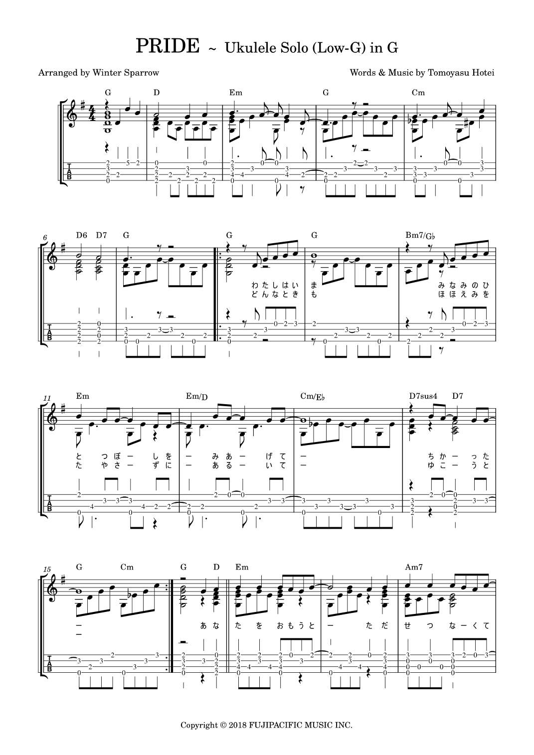 Pride (arr. Winter Sparrow)