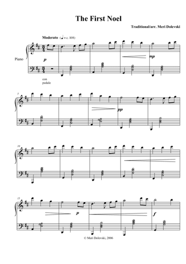 The First Noel (arr. Meri Dolevski)
