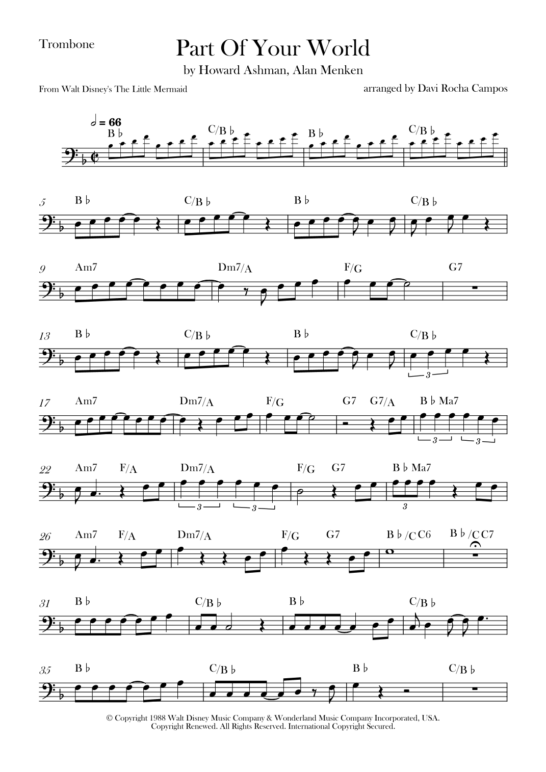 Part Of Your World (arr. Davi Rocha Campos)
