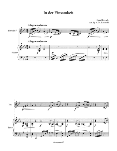 In der Einsamkeit (arr. Nick Lacanski)