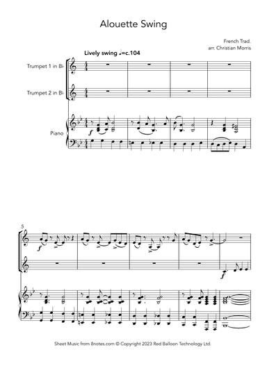 Alouette Swing (arr. Christian Morris)