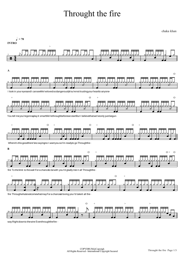 Through The Fire (arr. COPYDRUM)