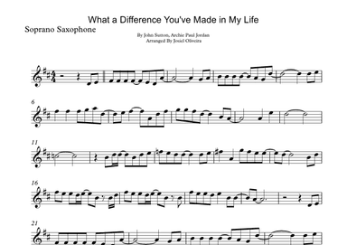 What A Difference You've Made In My Life (arr. Josiel Oliveira)