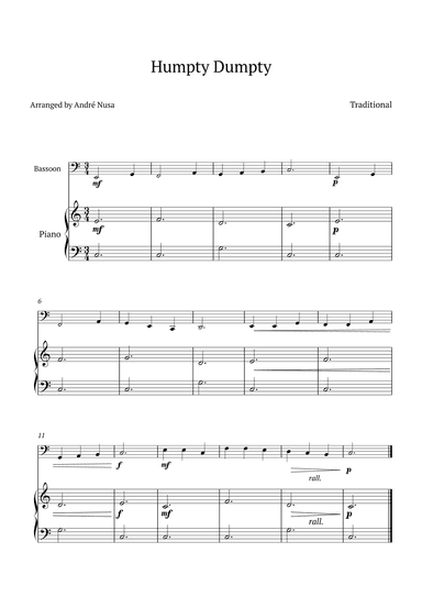 Humpty Dumpty (arr. André Nusa)