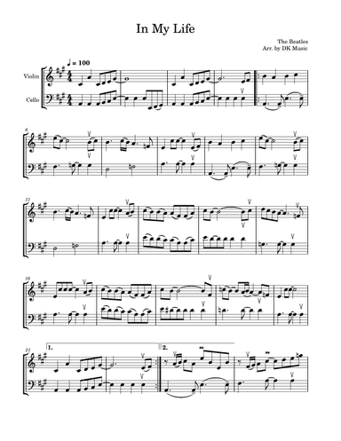 In My Life (arr. DK Music)