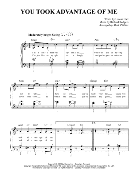 You Took Advantage Of Me from PRESENT ARMS (arr. Mark Phillips)