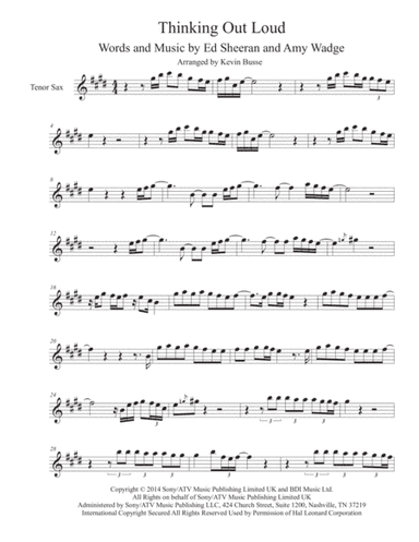 Thinking Out Loud (arr. Kevin Busse)