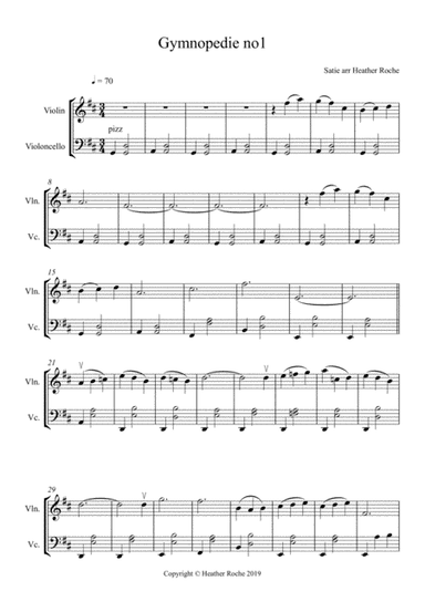 Gymnopedie no 1 (arr. Heather Roche)