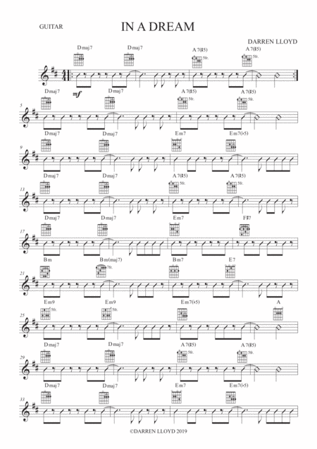 In a dream - A Bossa nova for solo Violin and Guitar