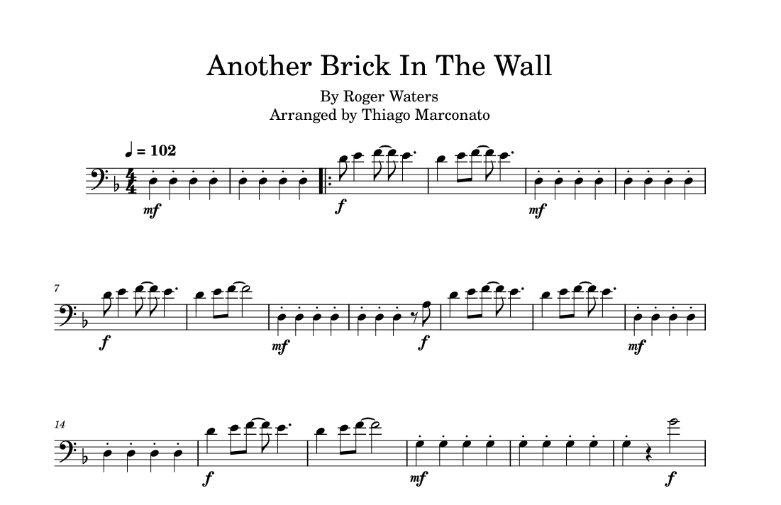 Another Brick In The Wall, Part 2 (arr. Thiago Marconato)