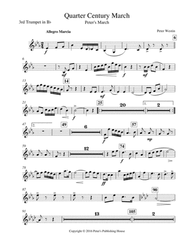Quarter Century March 3rd Trumpet in Bb