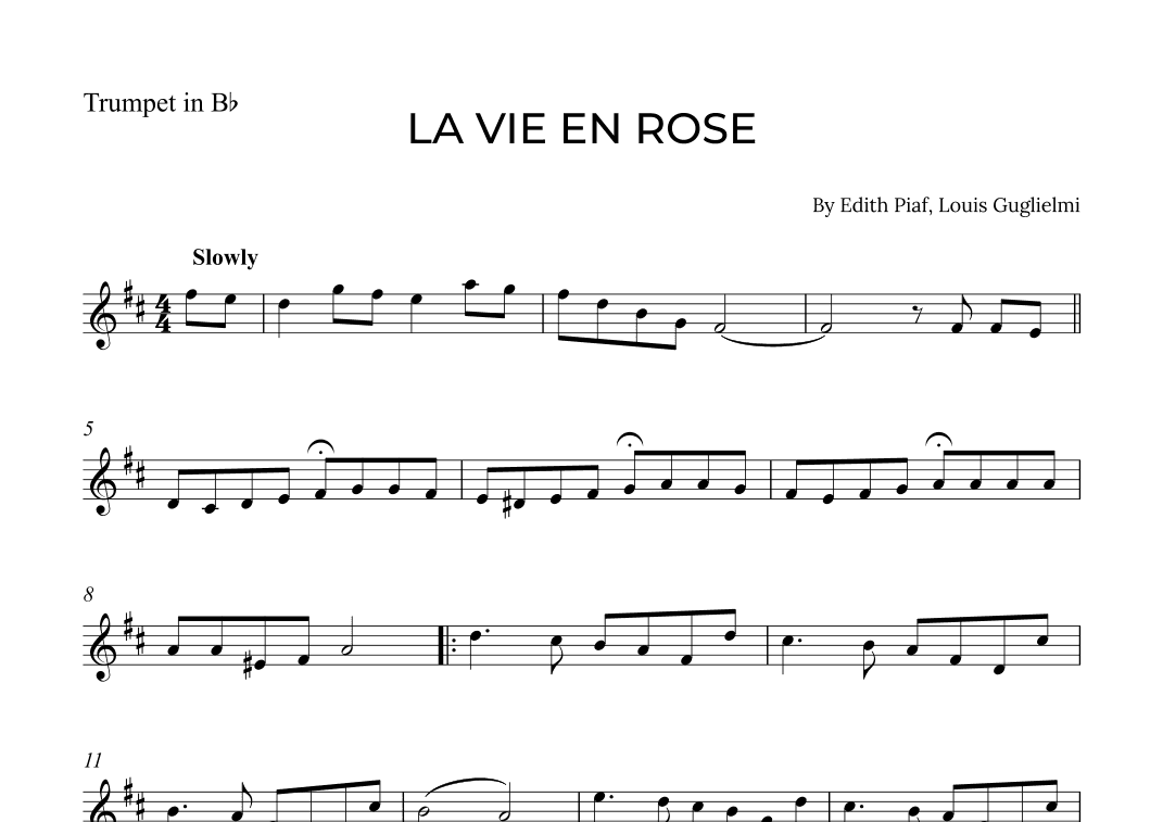 La Vie En Rose (arr. Alex Nunes Rodrigues)