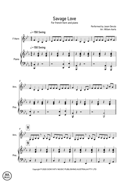 Savage Love (arr. Willem Aarts)