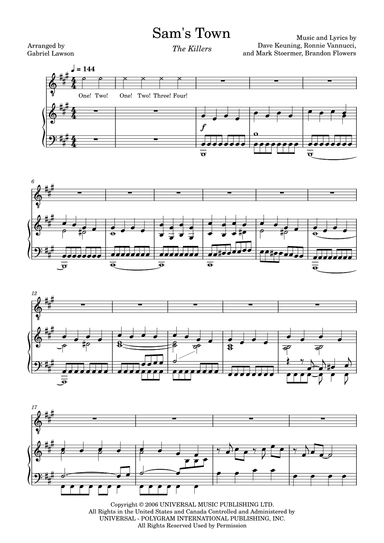 Sam's Town (arr. Gabriel Lawson)