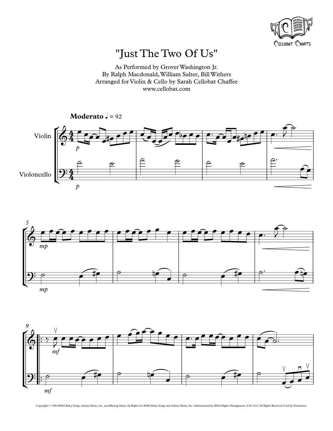 Just The Two Of Us (arr. Sarah Cellobat Chaffee)
