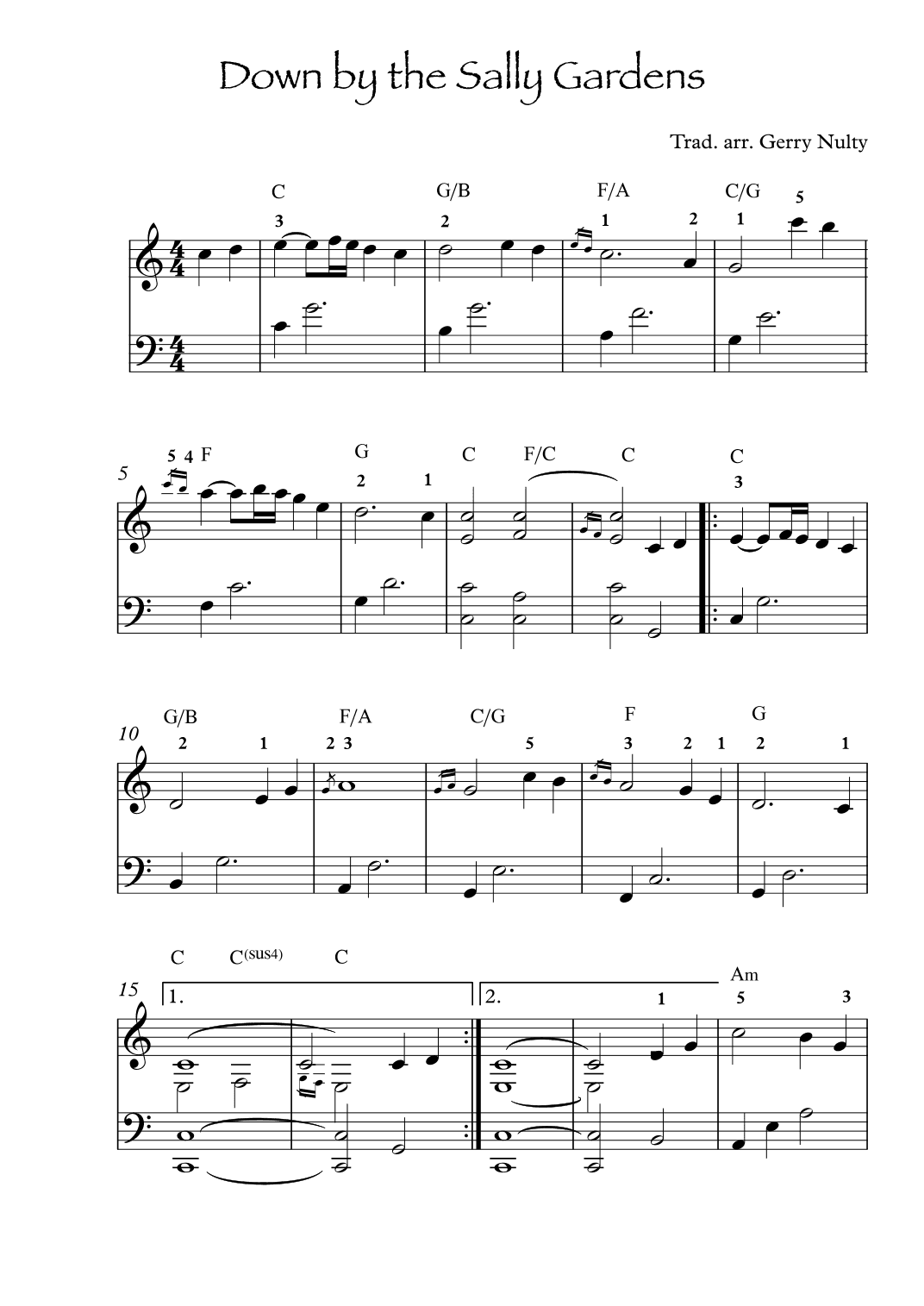 Down by The Sally Gardens (arr. Gerry Nulty)