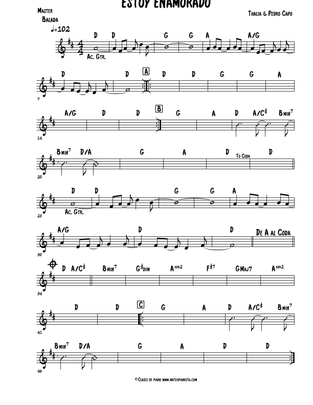 Estoy Enamorado (arr. Mateo Aguilar)