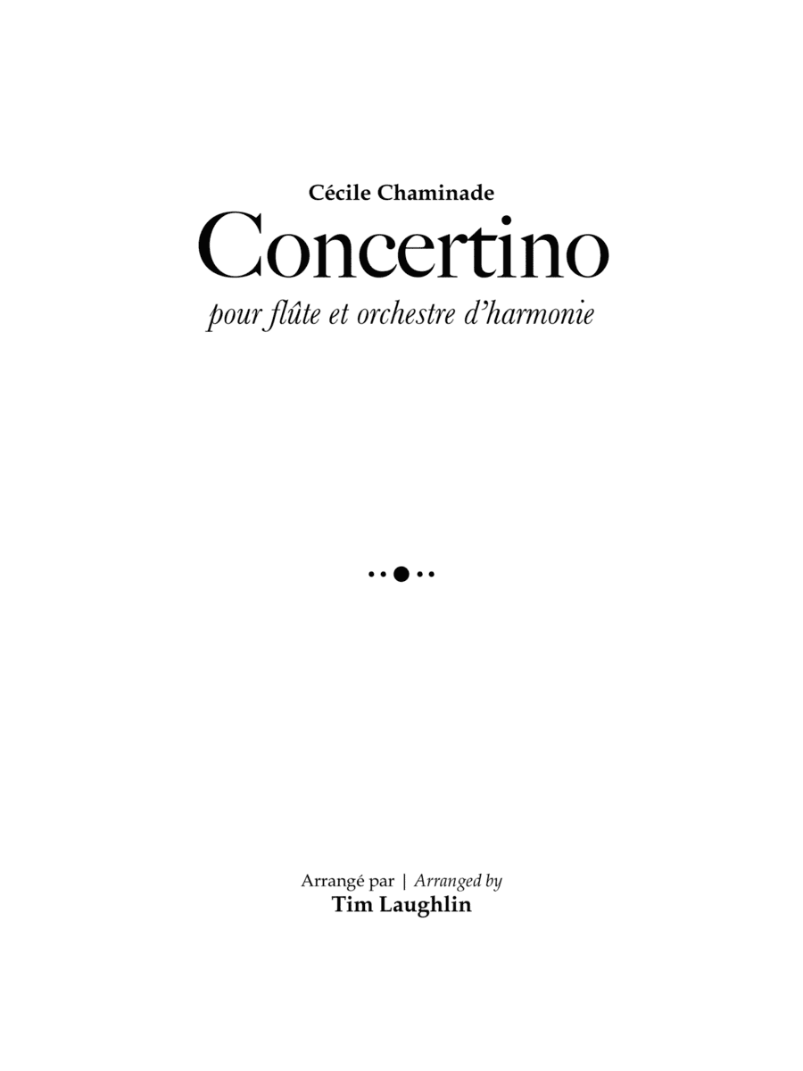 Concertino for Flute (arr. Tim Laughlin)