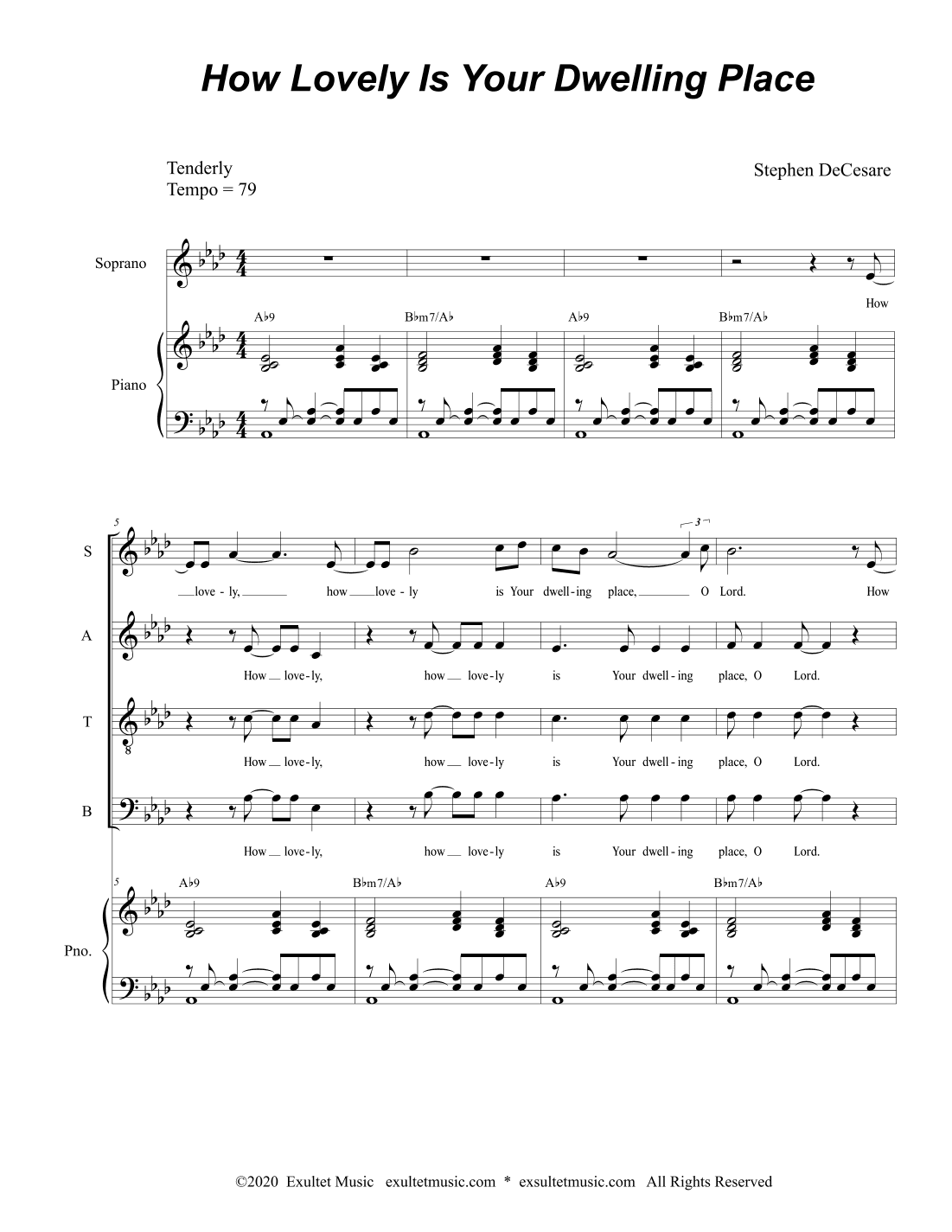 How Lovely Is Your Dwelling Place (SATB)