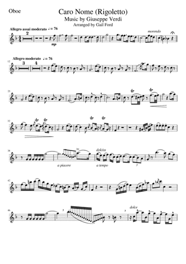 Caro Nome (arr. Gail Ford)