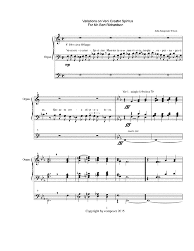 Veni Creator Spiritus, Variations on the ancient chant