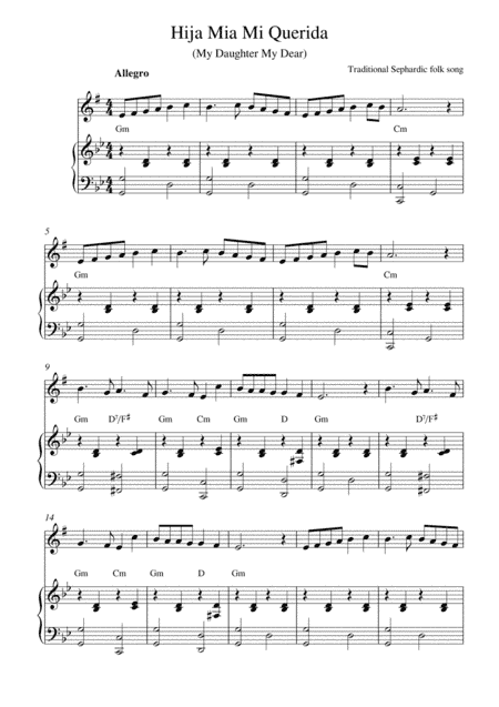 Hija Mia Mi Querida (My Daughter My Dear) (arr. Kaiserin Rebecca)