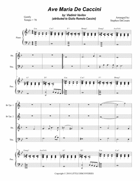 Ave Maria De Caccini (arr. Stephen DeCesare)