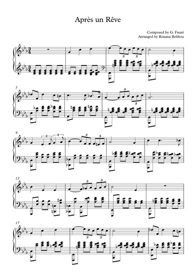 Après un Rêve (arr. Roxana Belibou)