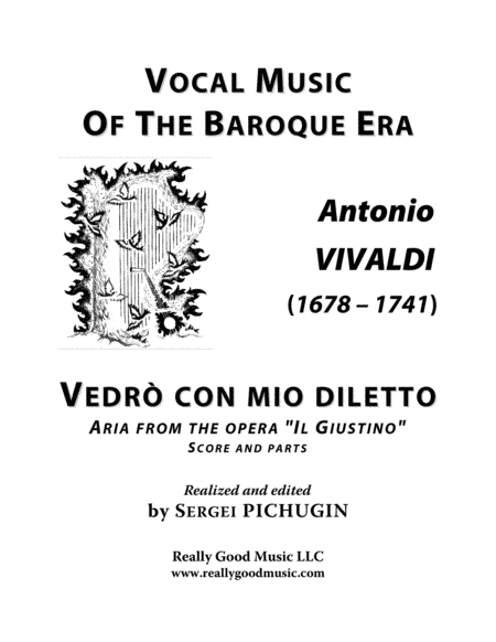 VIVALDI Antonio: Vedrò con mio diletto, aria from the opera Il Giustino, score and parts (D minor) (arr. Sergei PICHUGIN)