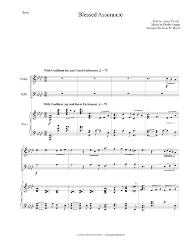 Blessed Assurance (arr. Jesse M. Boyd)
