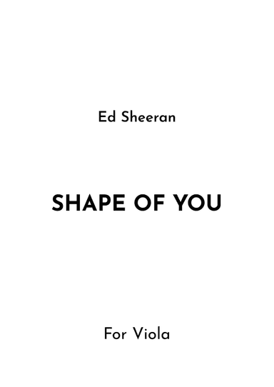 Shape Of You (arr. Jireh J.)