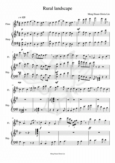 Rural landscape Flute and Harp duet