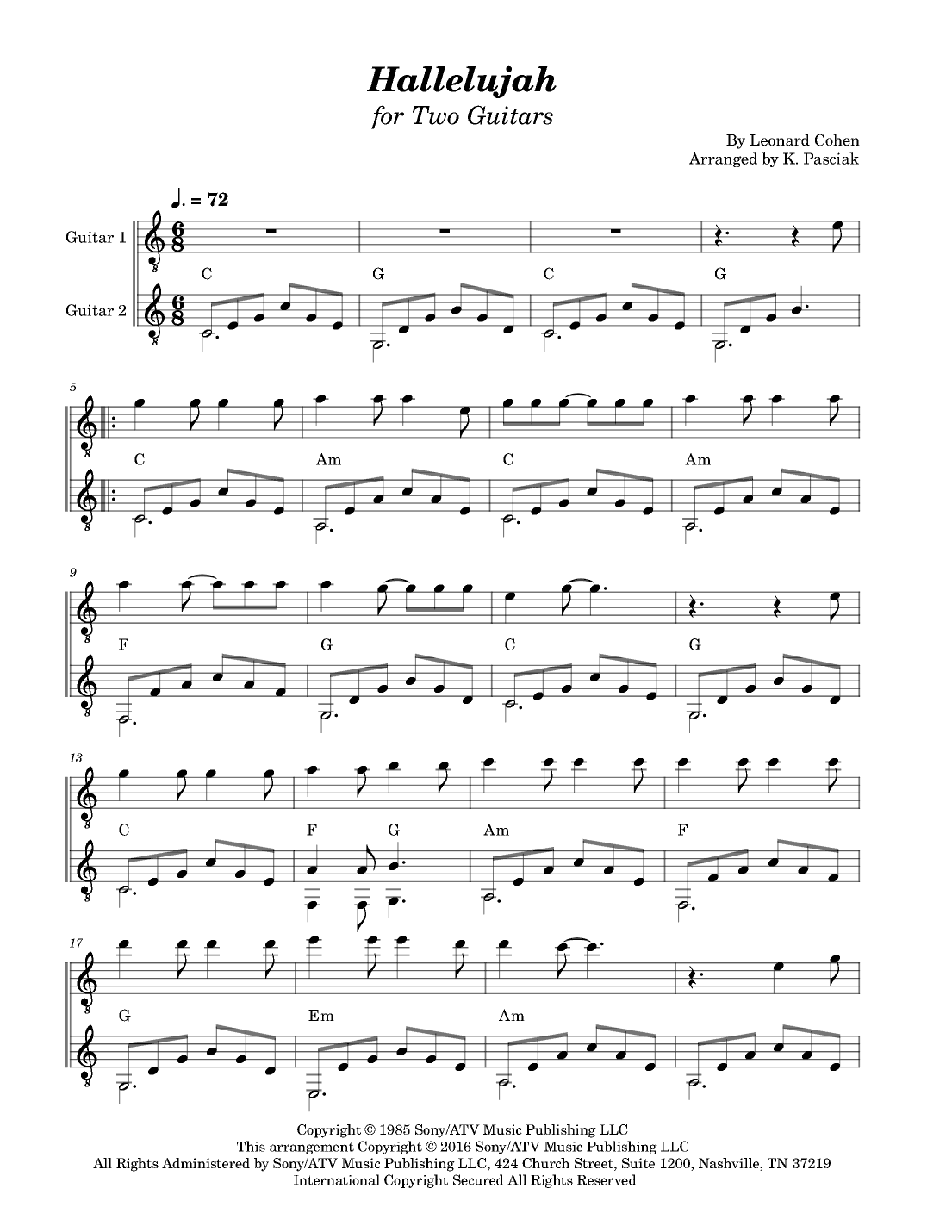 Hallelujah (arr. Kenneth Pasciak)