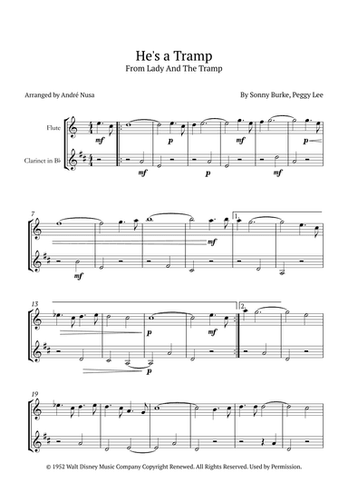 He's A Tramp (arr. André Nusa)