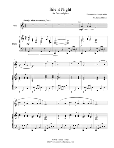 Silent Night - for flute and piano (arr. Samuel Stokes)