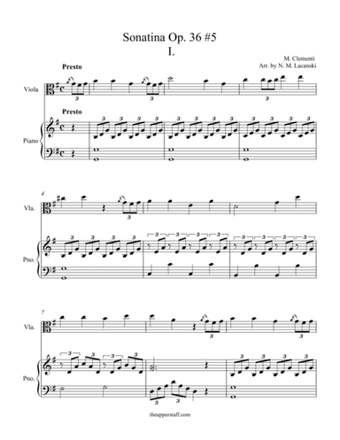 Sonatina Op. 36 #5 (arr. Nick Lacanski)