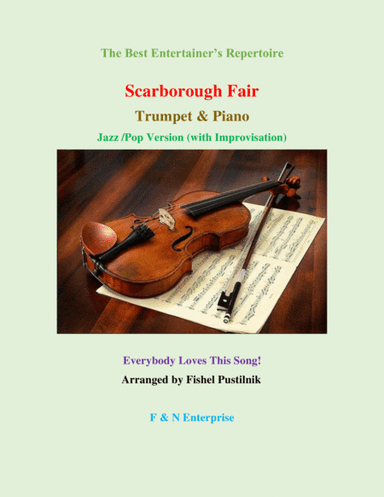 "Scarborough Fair"-Piano Background for Trumpet and Piano-(Jazz/Pop Version with Improvisation) (arr. Fishel Pustilnik)