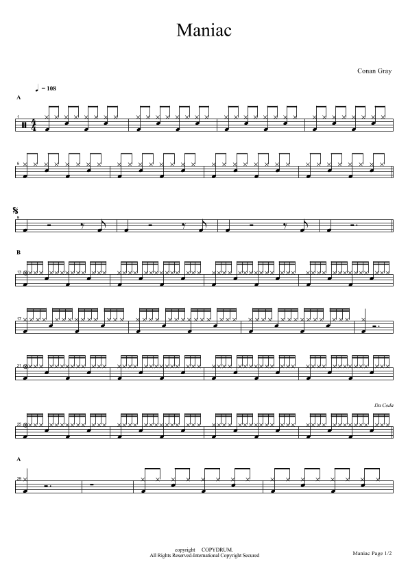 Maniac (arr. COPYDRUM)