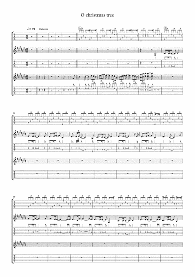 O Tannenbaum (O Christmas Tree) - Acoustic Guitar Sheet music (arr. Mark G./ Joseph O.)