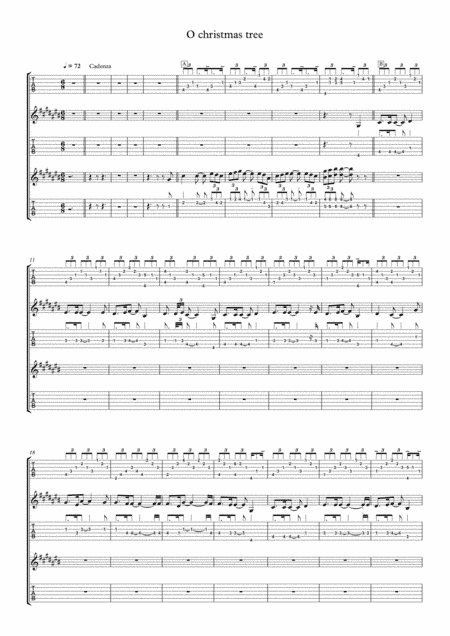 O Tannenbaum (O Christmas Tree) - Acoustic Guitar Sheet music (arr. Mark G./ Joseph O.)