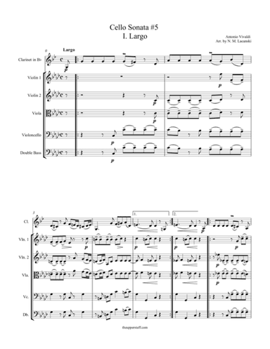 Sonata RV40 Movement I (arr. Nick Lacanski)