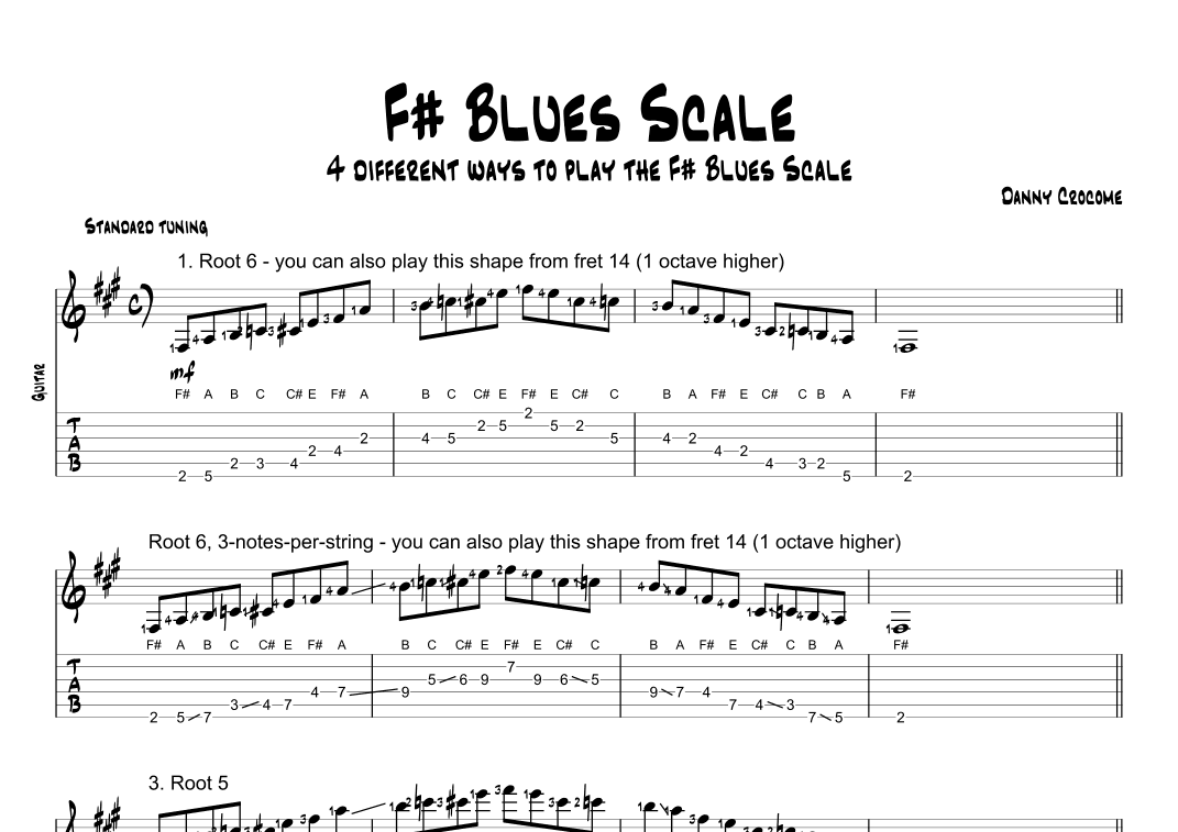 F# Blues Scale (4 Ways to Play)
