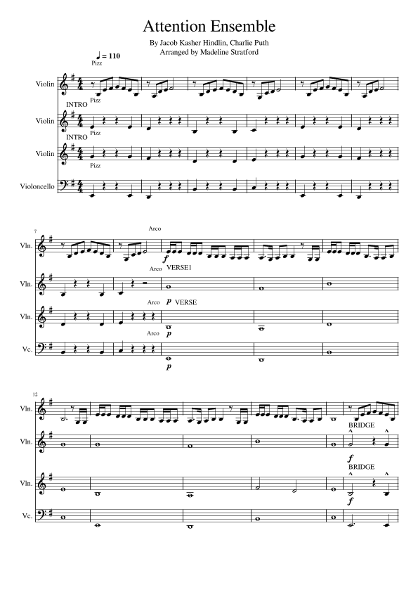 Attention (arr. Madeline J Stratford)