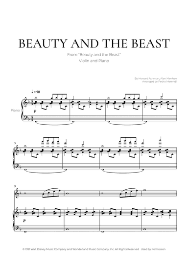 Beauty And The Beast (arr. Pedro Merendi)