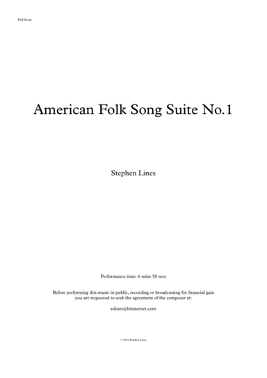 American Folk Song Suite No. 1 (arr. Stephen Lines)